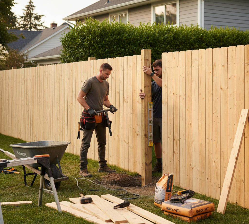 Posts must be anchored to ensure the fence stays in place.